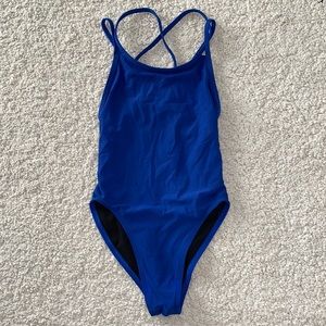 size 26 blueberry blue Murray Jolyn onesie swimsuit